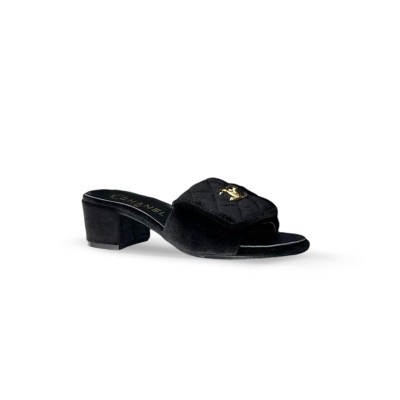 CHANEL QUILTED TURNLOCK SLIPPERS MULES 